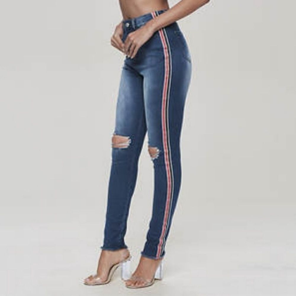 K. Jordan High Rise Vintage Look Skinny Jeans 10